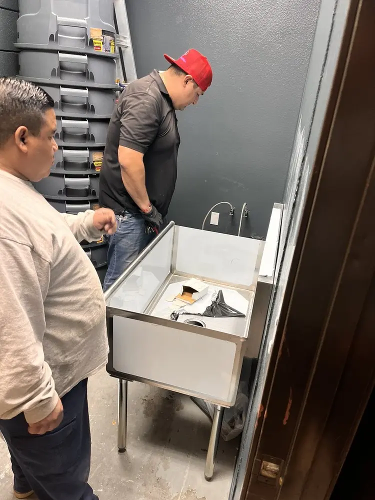 Commercial plumbing and sink installation in West Grove